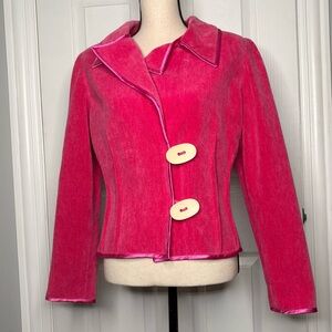 NWT ANNIKKI KARVINEN Fuchsia handmade in Finland JACKET Sz Small Lampaan Blazer
